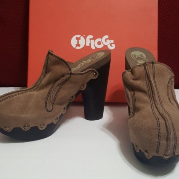 🆕️ (NIB) FLOGGS DIANA High Heel (9) Clog - Picture 4 of 7